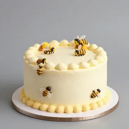 a birthday cake made of bees