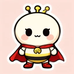 cute miss mascot sorboul sorboul vanillish super hero sticker art, cronobreaker, beeple game icon