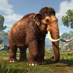 mammoth missing it's back 2 legs, ark survival evolved screenshot, unreal engine 5