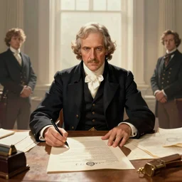 five score years ago, a great american, in whose symbolic shadow we stand today, signed the emancipation proclamation. ultrafine highly detailed colorful illustration, intricate linework, sharp focus, octopath traveler, final fantasy, unreal engine highly rendered, global illumination, radiant light, intricate environment