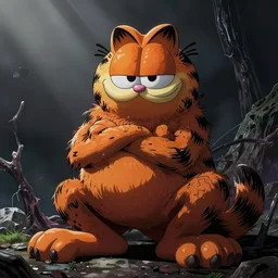 eldritch abomination Garfield, illustrated by Junji Ito