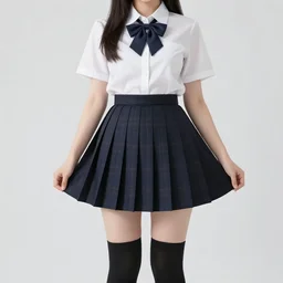 school girl in gothic dress, school uniform, seifuku, pleated miniskirt, overknee socks, ai enma, misa amane, battle angel alita. by rembrandt 1 6 6 7, illustration