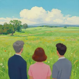 a beautiful scenic painting by artgerm and alexy grey and wes anderson and spike jonze