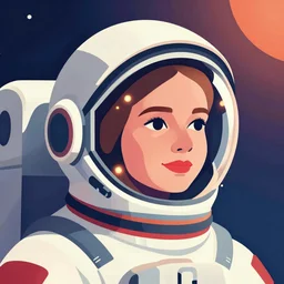 sherilyn fenn 2 6 years old astronaut, wearing space helmet with lights reflecting, in the film 2 0 0 1 a space odyssey, half portrait by stanley artgerm, dramatic lighting, ilya kuvshinov, trending on artstation, flat colour, geometric curves, gradient filter, pleasing tone colours