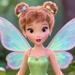 close up of a fairy in the style of Lisa Frank, 4k