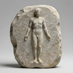a metamorphosis between a eroded stone and a human body