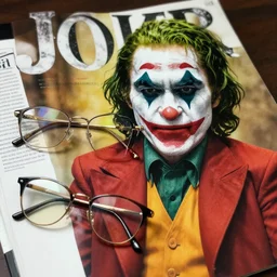 designer eyeglass collection by the Joker, Magazine Photo