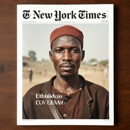 ethiopian civil war, derg, portrait picture, in the cover of new york times