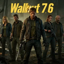 screenshot of a fallout 7 6 themed tv series in the style of the walking dead