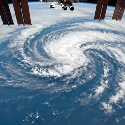 cloud formation in the south indian ocean. photo taken by an astronaut aboard the iss