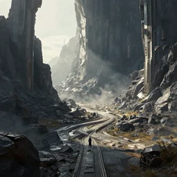 sci - fi landscape, concept art, trending on, volumetric lighting, epic composition, high contrast, sharp detail