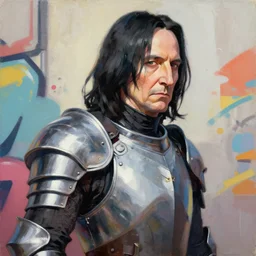 greg manchess portrait painting of partially armored severus snape as overwatch character, medium shot, asymmetrical, profile picture, organic painting, sunny day, matte painting, bold shapes, hard edges, street art, trending on artstation, by huang guangjian and gil elvgren and sachin teng