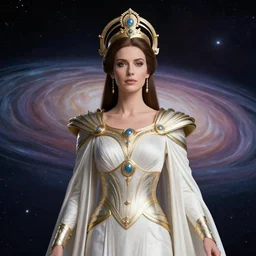 portrait of the powerful empress of the solar system in the style of luis royo and in the style of h. r. giger. glowing, ornate and intricate linework, sharp focus, depth of field, stunning, dynamic lighting, ultrafine and hyperdetailed.