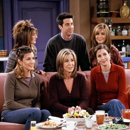 A Friends episode with Ross, Rachel and the others in their 60s.