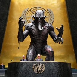 cthulhu making his address at the united nations
