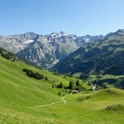 a beautiful landscape in the alps