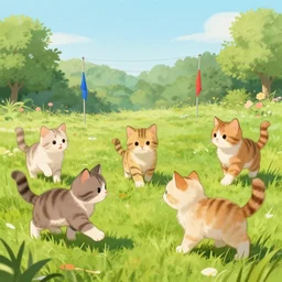 kittens playing quidditch, by thomas taylor
