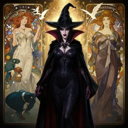 highly detailed vfx portrait of a vampire witch, unreal engine, greg rutkowski, only, once, people, makoto shinkai and louis van baerle, ilya kuvshinov, rossdraws, tom bagshaw, alphonse mucha, dynamic lighting, detailed and complex environment