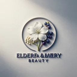 elderflower and elderberry beauty logo design. design award, modern, futuristic, digital art, sci - fi, unreal engine, cinematic, octane render, clear sharp focus,