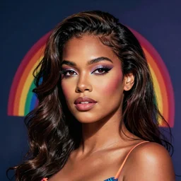 rainbow tyra banks. pop art
