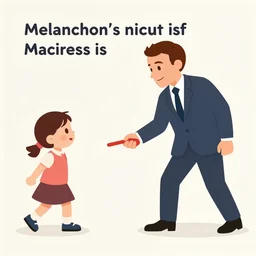 melanchon is spanking a kid version of macron, in a episode from the simpson