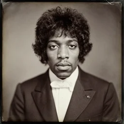 Jimi Hendrix, Daguerreotype, classical portrait, 1849