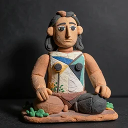 a play - doh sculpture of a famous pablo picasso painting