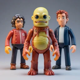 cronenberg flesh monster morty smith by wayne barlow and greg rutkowski and donato giancola, action figure, sofubi, studio lighting, colored gels, colored background, xf iq 4, 1 5 0 mp, 5 0 mm, f 1. 4, iso 2 0 0, 1 / 1 6,