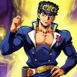 joe biden in the style of anime, in jojo's bizarre adventure
