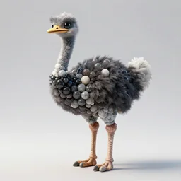beautiful matte painting ostrich made of marbles, trending on artstation, blender, unreal engine, concept art