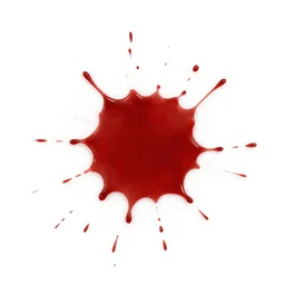 blood splatter overlay on plain white background