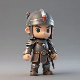 full body 3 d render of a medieval elven warrior king claymation nendoroid! action figure, studio lighting, grey background, no shadow, blender, trending on artstation, 8 k, highly detailed