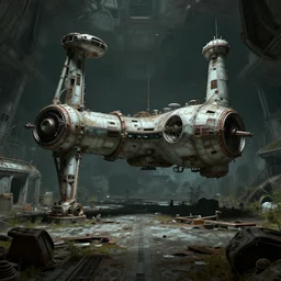 A the scene of a abandoned and derelict space station. 4K , Highly detailed , High details , High quality , Dead space , System shock 2