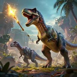 epic professional digital art of ☄️,🦖,😵,best on artstation, cgsociety, wlop, Behance, pixiv, astonishing, impressive, outstanding, epic, cinematic, stunning, gorgeous, much detail, much wow, masterpiece.