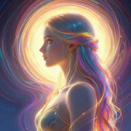 side profile portrait, imogen poots paladin, elden ring, d & d, soft, smooth, luminescent, art nouveau, concept art, backlit glow, ripples, swirly vibrant color lines, holy, gaudy colors, aesthetic octane render, 8 k hd, by ilya kuvshinov, cushart krentz, gilleard james