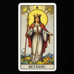 a majestic matte painting, Illustration, centered Intricate portrait of a goddess, tarot card