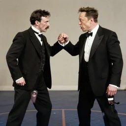 nikolai tesla wrestling elon musk,