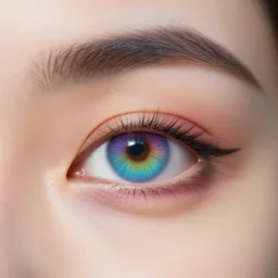 eyes with rainbow colors