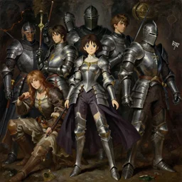 baroque oil painting of anime key visual concept art of anime girl medieval revolutionaries, armored knights, dark fantasy, rule of thirds, cinematic lighting, fake hidden detail, trending on pixiv fanbox, acrylic palette knife and brush, style of makoto shinkai studio ghibli genshin impact jamie wyeth james gilleard greg rutkowski