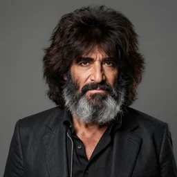 Samurai Bob Ross realistic detailed photo portrait