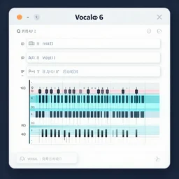 vocaloid 6 ai ui, screenshot, piano roll, vocal synth