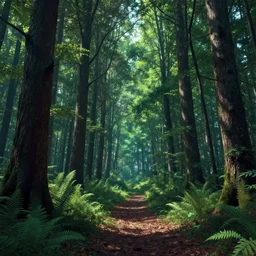 realistic vaporwave forest noon 4k