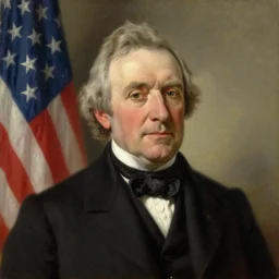 portrait of the united states president, 1 8 6 8, a kind looking 7 0 year old man from texas, upper body, oil on canvas painting by william sidney mount