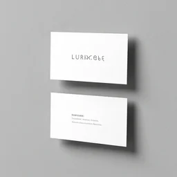 business cards mockup standing on a grey wall