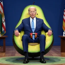joe biden as an avocado chair