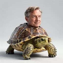 mitch mcconnell sticking his head out of a turtle shell, octane render, unreal 5 engine