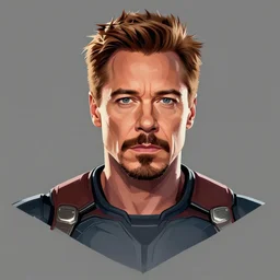 concept art of tony stark, vector art, by cristiano siqueira, grzegorz domaradzki, brush hard, highly detailed, artstation, high quality