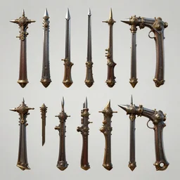 steampunk style weapons, concept art, octane render, 4 k, hd