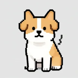 64 bit pixelart of a dog