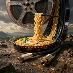 (((((((Ramen)))))) with ((((((noodles))))) made of RCA cables!!!!!!! RCA cables!!!!!!!!!, 35mm film